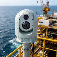 Caméra thermique PTZ longue portée, caméra thermique infrarouge PTZ pour la surveillance de petites surfaces