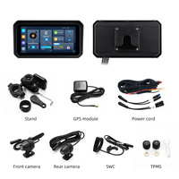 Android 14 4G SIM Moto CarPlay DVR Écran HD 6 pouces 4G+64G Double caméra Enregistrement en boucle Étanche IP67 Moto CarPlay