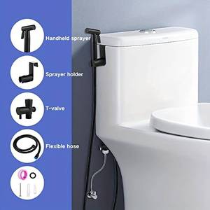 Pomme de douche auto-nettoyante en acier inoxydable à main pour bain, robinet de baignoire auto-nettoyant et ensemble de pulvérisation, accessoires de salle de bain - Product Image 5