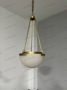 Lampada da cucina per <span class=keywords><strong>ristorante</strong></span> lampada a sospensione decorativa in marmo a sospensione in ottone - Product Image 3