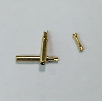 Connecteur femelle en laiton pour broche de 1 mm, plaqué or, diamètre 2 mm, borne de prise électrique