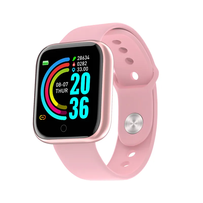2020 Smart Watch Y68 Men Women Blood Pressure Heart Rate Waterproof Tracker Sport Clock Watch Smart D20 For Android IOS