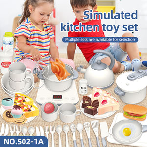 Jouets de cuisine en plastique de style européen personnalisés, jeux de simulation, ensembles de vaisselle, jouets éducatifs pour bébés, jouets alimentaires pour jeux de rôle - Product Image 3