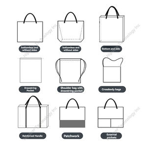 Sac à cordon personnalisé en toile de coton naturel, avec double cordon en coton, fond rond, recyclable - Product Image 6