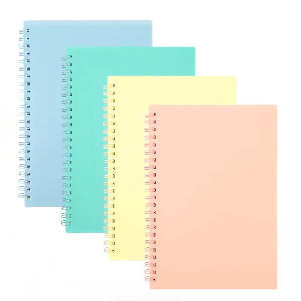 Caderno espiral personalizado de alta qualidade A4/A5/A6 Diário caderno neon capa PP caderno promocional