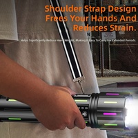Lampe torche laser ultra-lumineuse en alliage d'aluminium avec zoom, sangle d'épaule, indice de protection IP55, portée de faisceau de plus de 1000 m, portable pour le camping en extérieur