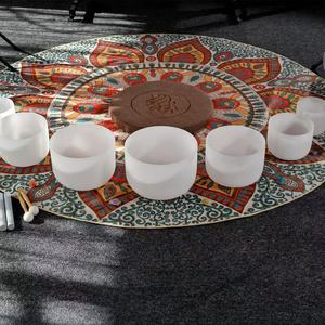 SUCCESS Set di 7 Campane Tibetane in Cristallo Bianco Opaco 432Hz 440Hz Note A B C <span class=keywords><strong>D</strong></span> E F G Strumento per Terapia del Suono - Product Image 3