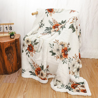 Couverture Sherpa pour Halloween Couverture Plaid pour Feuilles de Citrouille Taille Personnalisée pour Thanksgiving Décoration de Maison Couverture de Lit en Flanelle de Luxe