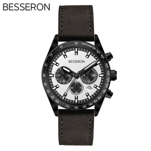 OEM ODM montre de luxe à quartz pour hommes Sunray Panda cadran avec bracelet en cuir véritable boîtier en acier inoxydable forme ovale affichage analogique - Product Image 6