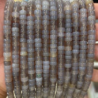 Perles Rondes en Pierre Naturelle 4x7mm, Perles Abacus, Entretoises pour la Fabrication de Bijoux (Bracelets, Colliers) - Vente en Gros