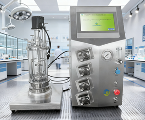 Biorreator de Vidro Borossilicato de Alta Qualidade com Controle Remoto Automático, Capacidade de 5L/10L para Uso em Biotecnologia/Laboratório - Product Image 2