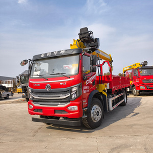 شاحنة سحب بحمولة 10 طن و12 طن و14 طن مع رافعة، شاحنة مسطحة مع رافعة ذات ذراع متحرك - Product Image 5