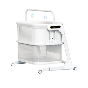 Nuovo Design Lettino per Neonati Regolabile in Altezza, <span class=keywords><strong>Culla</strong></span> Portatile Mobile, Co-Sleeper Elettrico Pieghevole Orizzontale per Neonati - Product Image 4