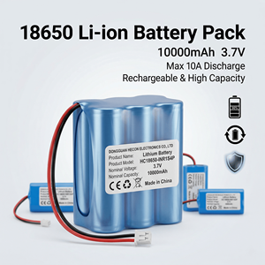 Bateria Recarregável de Lítio 18650 de Alta Capacidade Li-ion para E-bike, Scooter, Aspirador de Pó, Drone, Máx. 10A OEM ODM - Product Image 2