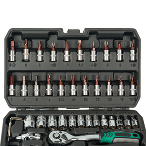 46-Piece Socket Wrench Set 1/4 In Chromium Vanadium Steel Tool Kit For Motorcycle Electric Vehicle Home Repair - Product Image 4