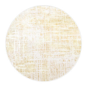 พรมทรงกลมหรูหราเบาๆ ลายนามธรรม ผ้าเลียนแบบแคชเมียร์ สำหรับห้องนั่งเล่น ห้องนอน ตกแต่งบ้าน 4-0046 - Product Image 3