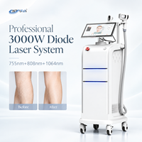Appareil d'épilation permanente à laser diode 3000W à 3 longueurs d'onde pour salon professionnel - Médecine esthétique