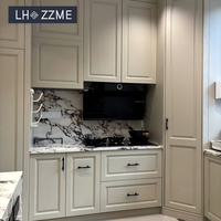 Ensembles complets d'armoires de cuisine en bois massif, organisateur de garde-manger sur mesure, comptoir en quartz, armoire prête à assembler, panneau mélaminé MDF