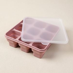 Moule à glaçons pliable en silicone de qualité alimentaire avec couvercle, congélation rapide, démoulage facile, bac à glaçons sphériques, nouveau style domestique - Product Image 4