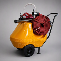 Système de lutte contre l'incendie portable sur roues avec réservoir de mousse, enrouleur de tuyau et pistolet de pulvérisation pour la sécurité incendie d'urgence des entrepôts et usines