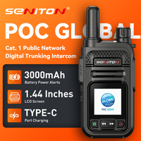 Radio HT Portabel 4G POC Dua Arah Jarak Jauh Walkie Talkie SIM Cakupan Komunikasi Global Digunakan untuk Lokasi Konstruksi