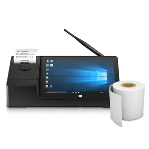 8.9 Inch Winkelcentrum Koffie Fast Food Touchscreen Digitale Betaal Terminal Printer Self Service Bestelling Kiosk Mini