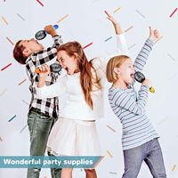 Microphones gonflables en PVC pour concerts musicaux, fêtes à thème, décorations de scène d'anniversaire, fournitures personnalisables en couleur