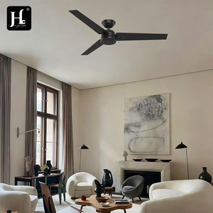 Gesheng Retro Indoor 52-Inch Black High-Speed DC <b>Ceiling</b> Fan with 5 Metal Blades, Ventilation Function and <b>Remote</b> <b>Control</b> - Product Image 6