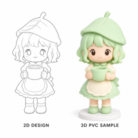 Figurine d'action anime personnalisée en PVC, modèle de personnage de dessin animé, jouet pour boutique de cadeaux dans la collection de boîtes mystères, figurine de statue d'usine OEM