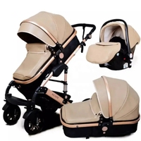 AGAPE vente en gros, rotation à 360 degrés 3 en 1 poussette de bébé pliante de luxe, ensemble de poussettes pour système de voyage