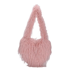 Zixi Cross-border 2025 New High-End Long Fur Women's Bag, Personalized <b>Plush</b> Shoulder Bag, Crossbody Bag with <b>Large</b> Heart Fur - Product Image 1