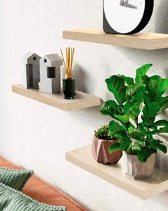 Étagères en bois flottantes fixées au mur <span class=keywords><strong>pour</strong></span> salle de bain chambre salon cuisine <span class=keywords><strong>petite</strong></span> suspension - Product Image 2