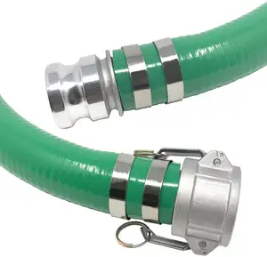 Manguera de succión flexible acanalada, resistencia abrasiva, manguera de succión y descarga multiusos de Helix de PVC de alta resistencia para bomba de agua