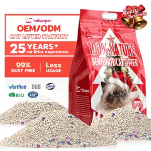 Wholesale Cheapest 100% Natural Sodium Clay Cat Sand Strong Clumping Easy Clean Apple Scent Premium Bentonite Cat Litter