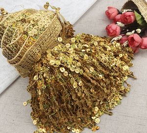 Accesorio de ropa 15cm 30CM 40cm Lentejuelas brillantes Borla Flecos Recorte de encaje de lentejuelas para decoración de vestidos - Product Image 5