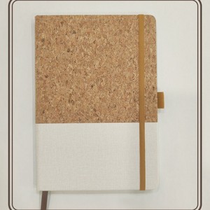 A5 Cork Creative Notebook Eco-Friendly PU <b>Wheat</b> Straw Patchwork Notepad Custom Logo Available Business Office Journal - Product Image 2
