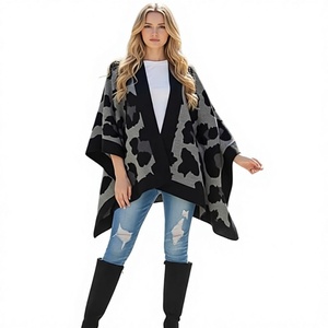 Stylish Color Block Fringe <b>Poncho</b> <b>Wrap</b> for Women Open Front Striped Shawl Casual Layering Cape - Product Image 1