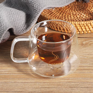 180ml 6oz Sans Plomb Chaleur Résistant Au Froid Borosilicate Isolé Café Espresso Tasse <span class=keywords><strong>Double</strong></span> Couche Tasses En <span class=keywords><strong>Verre</strong></span> Avec Poignée - Product Image 4