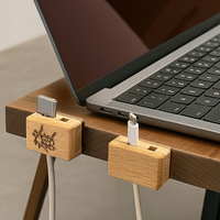 Support de câble magnétique en bois, clips adhésifs pour câbles pour la maison et le bureau, câbles de charge de téléphone et câbles USB