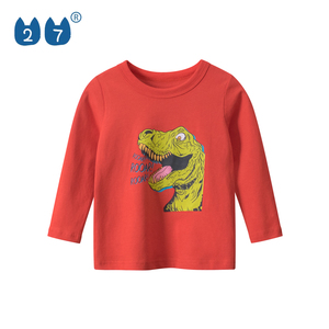 En vrac En Gros Enfants Vêtements <span class=keywords><strong>De</strong></span> <span class=keywords><strong>Dessin</strong></span> Animé <span class=keywords><strong>de</strong></span> <span class=keywords><strong>Dinosaure</strong></span> Impression Vêtements Garçons Manches Longues Coton T-shirts - Product Image 1
