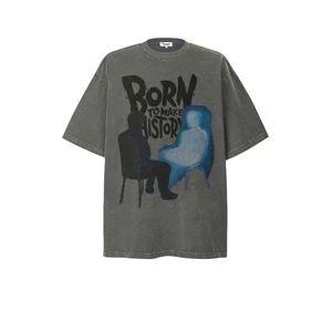 TKAN103D venta al por mayor hombres de gran tamaño Casual 100% algodón personalizado Digital impreso camiseta con función antiarrugas - Product Image 2