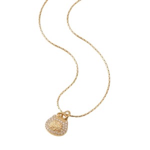yunnique Women's Lotus Pendant Necklace Stainless Steel Zirconia Pave Setting 18K Gold Silver Color Clavicle <b>Chain</b> Jewelry Gift - Product Image 5