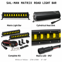Barre lumineuse LED matricielle 6-58 pouces 27-270W à rangée unique pour éclairage routier IP67 universelle pour camions, SUV, toit et pare-chocs, certifiée CE, du fabricant