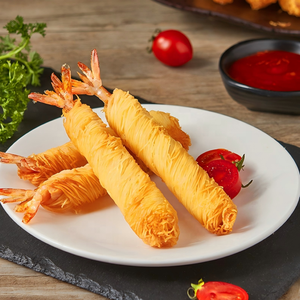 กุ้งมิสัวสไตล์สตรีทฟู้ดสไตล์อาหารไทยพร้อมปรุงแช่แข็งสีทองและกรอบเมื่อทอด - Product Image 2