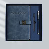 Usine PU Cuir A5 Reliure à coudre Isolée sous vide Entreprise Executive Custom Made Gravé Business Gift Set