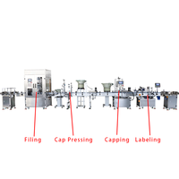 Linea di Produzione Automatica Orshang ad Alta Precisione con 4 Teste e Pompa Magnetica per Riempimento e Tappatura di Olio di Cocco in Vetro/Plastica