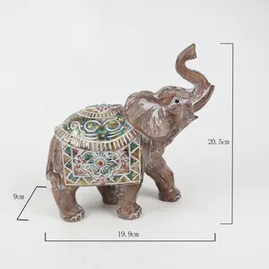 Figuras de elefantes de resina, decoración nórdica para el hogar