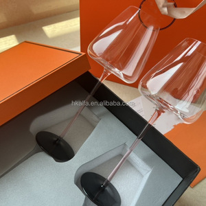 Venta al por Mayor de Fábrica: Copa de Vino Tinto de Cristal Hecha a Mano, Moderna y de Lujo, Color Borgoña, para Restaurante - Product Image 5