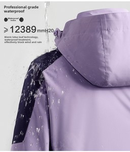 Autunno inverno giacca da esterno tre in uno per <span class=keywords><strong>uomo</strong></span> e donna calda antivento e <span class=keywords><strong>impermeabile</strong></span> con cerniera lunga nuovo stile - Product Image 3