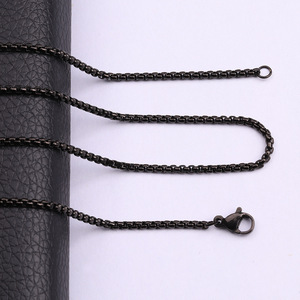Wholesale Waterproof Tarnish‑Resistant Stainless Steel <b>Box</b> <b>Chain</b> Gold <b>Silver</b> Black Tone Jewelry Accessory Necklace - Product Image 6